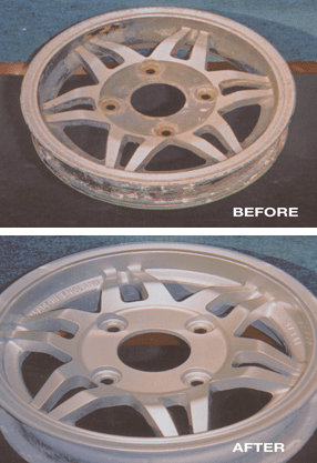 Image of repairs before and after.
